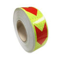 Traffic Hazard Warning Tape with Reflective Arrow Design